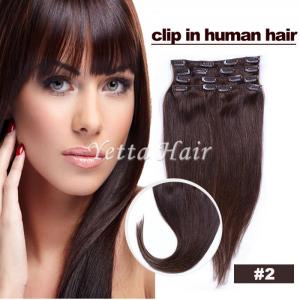 China Smooth Soft Pre Bonded Dip Dye Hair Extensions / Dark Brown Virgin Hair supplier