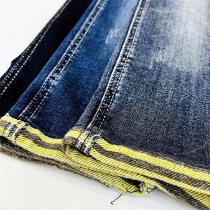 11.6Oz CVC Knitted Denim Fabric Yarn Dye Stripe Cotton Polyester Mixed