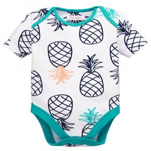 Printing Infant Summer Baby Clothes Unisex Jumpsuit Cotton Knit Short Sleeve Baby Rompers
