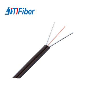 China FTTH 2 Core Fiber Optic Drop Cable LSZH Jacket Self Supporting Outdoor Customized supplier