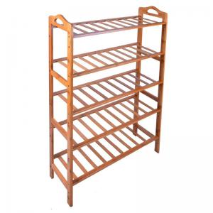 China Floor Standing Bamboo Home Furniture Bamboo Wood Vertical Shoe Storage Rack supplier