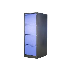 Modern Colorful 4 Drawers Lockable Metal Vertical File Cabinets For Legal Size Hanging File