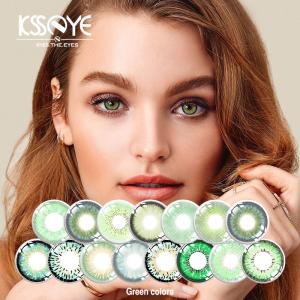 Natual Looking Green Cosmetic Color Contact Lenses For Dark