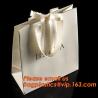 luxury paper shopping bag for jewellry, twist handle luxury print fancy brown