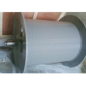 Lebus Grooved Steel Cable Drum , Rope Winch Drum High Polymer For Lifting