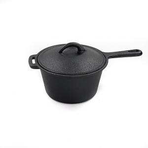 Heavy Duty Cast Iron covered Saucepan For Grilling And Oven