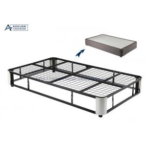 No Spring Collapsible Metal Bed Frame , Metal Queen Platform Bed Frame