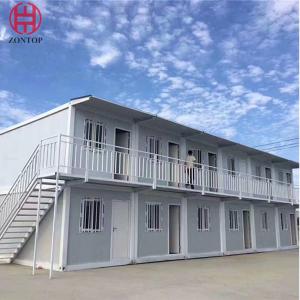 Zontop Low Cost High Quality 20ft  Glass Foldable Tiny Folding Install  Modern Hotel Two Story Steel  Prefab Container H