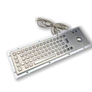 China KIOSK IP65/IK07 Teclado industrial de acero inoxidable con bola de pista impermeable al polvo impermeable a las explosiones Panel trasero montado a -40 °C supplier