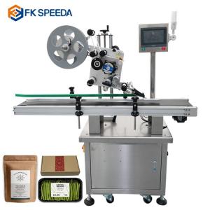 FK-711 High Precision Fully Automatic Jar Lid Labeling Machine for Plastic Bag Envelope