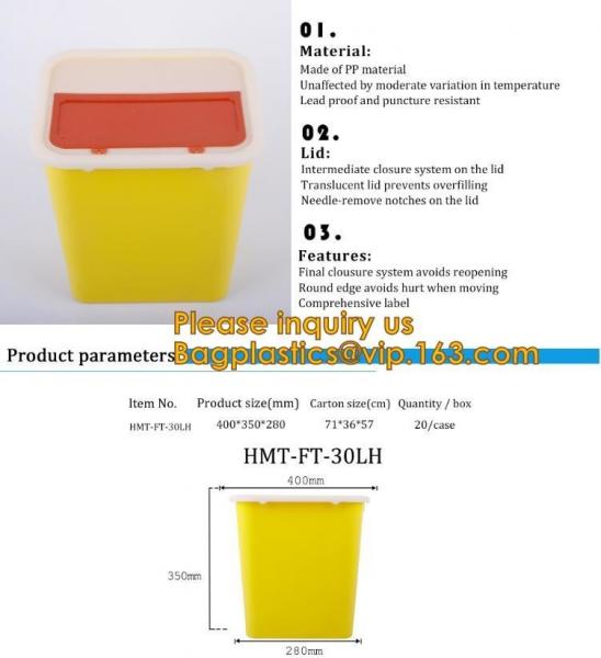 Plastic Hospital Medical Disposal Waste Sharp Container,plastic round sharps