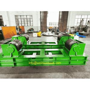 China 100T Tank Turning Rolls , Pipe Roller Stand With Wide PU Wheel Steel Band supplier