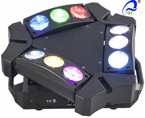 9 * 10W RGBW / White Mini 9 heads LED Spider Moving Head Light Quad - color