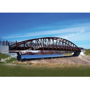 Single Span Surface Painted Truss Style Bridge / Truss Suspension Bridge Anti Corrosion