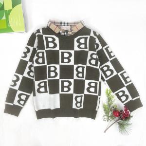 Children's fake-shirt Collar faux shirt Collar neck Jacquard Knit Letter Pattern Boy Girl Kid Winter sweater