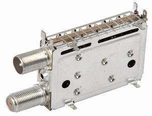 f type connector and iec connector with shield
