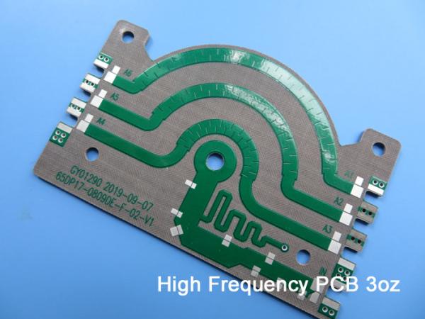 PTFE PCB Board Built On 1.5mm PTFE Plate with 3oz Copper and Immersion Silver Pads for Power Amplifier