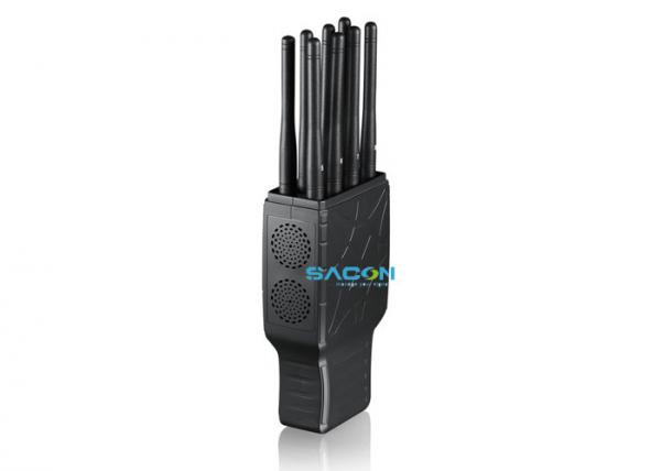 5.5 Watt Cell Phone Signal Blocker Jammer With 8 PCS Omni Antennas , 1.5kg