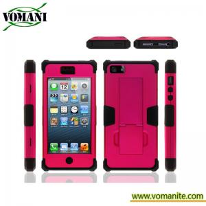 China PC+Silicone case for iphone 5S back cover ,phone cover with stand supplier