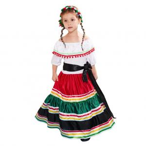 China Young Girl Festival Dress Day of the Dead Halloween Cosplay Costume in Dresses Style supplier