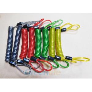 3.0MM Plastic Coil Lanyard Custom Colours PU Coating With 2 Rope Loop Ends