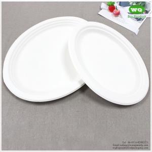 China Biodegradable 10/12 Inch Oval Platters Made From Natural Sugarcane Pulp- Bamboo Dinner Plate Melamine Dinner Plate supplier