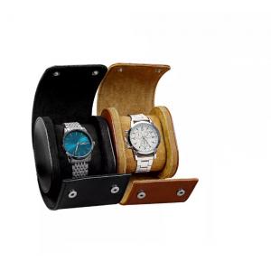 China PU Leather Wrist Watch Packaging Box Custom Logo 3.9*3.2*2.7 in supplier