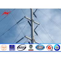 China 132kv Octagonal  Electrical Galvanized Steel Telescopic Pole AWS D1.1 For Power Line Project on sale