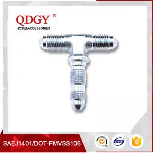 qdgy steel material with chromed plated coating -3 AND -4 AN  SAE Brake Adapter Fittings BULKHEAD TEE