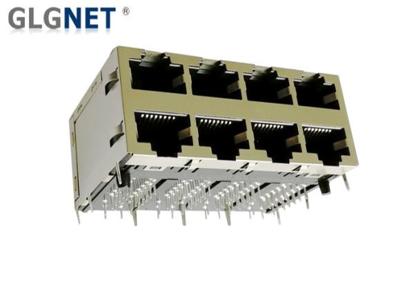 Магнитный RJ45 модульный Джек 1000 низкопробный t RJ45 соединитель 2 x 4 штабелированное с функцией POE