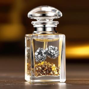 China 60*82mm Laser Engraved Crystal Perfume Bottle with Agata Stone Lids for Essential Oils and Attar wholesale