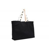 China Customized black organic Cotton Canvas Shopping tote Bags custom logo on sale