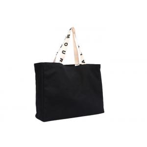 Customized black organic Cotton Canvas Shopping tote Bags custom logo