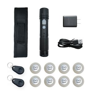 158mm Length Rfid Guard Tour System Black Color Handheld With Torchlight