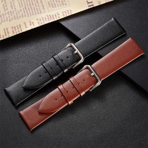 China Black brown watchband Leather Men Women Watch Band  12 14 16 18  20  22 24mm  Wrist Watch Strap On Belt Bracelet Metal B supplier