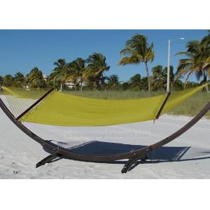 Olive Deluxe Jumbo Caribbean Hammock With Stand Soft Spun Polyester Rope Olive