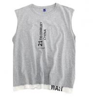 China Oem Apparel Manufacturers Men'S Round Neck Loose Sleeveless Vest Print Vest T - Shirt on sale