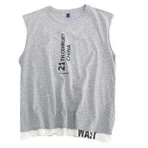 Oem Apparel Manufacturers Men'S Round Neck Loose Sleeveless Vest Print Vest T - Shirt
