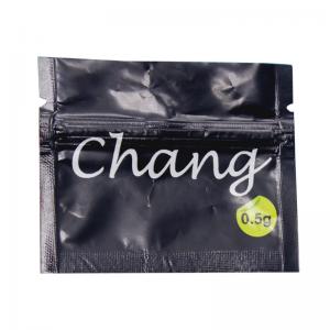 China 3 Side Seal Weed Smell Proof Mylar Bag  3.5g Plastic Ziplock For Marijuana supplier