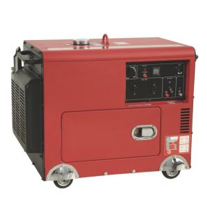 Red Small 3kw-7kW Portable Standby Generator Set with H Class Insulation  Emergency Power Supply