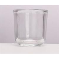 China 150ml Elegant Ribbed Glass Votive Candle Holders For Wedding Party Home Decor on sale