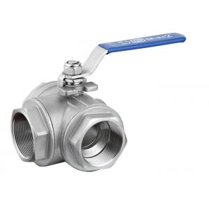 China Female Way Ball Valve 304 And 316 And 316L Stainless Steel DIN / ANSI Standard supplier