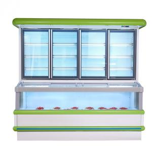 Commercial Combination Island Display Freezer Refrigerator With Big Capacity