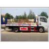 China Hydraulic Ramp Roll Off Tow Truck , Dongfeng Car Carrier Tow Truck Diesel Engine wholesale