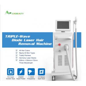 China 755nm 808nm 1064nm diode laser hair removal products machine/painless diode laser hair removal supplier