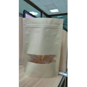 k Stand Up Custom Kraft Paper Food Packaging Bags With Rectangle Window