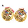 Stock Riding Medals Antique Brass Plating And Colorful Printing Relief Medailles