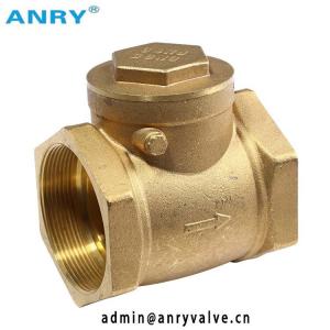 China Spring 200 Wog Brass  Swing Check Valve For Water Industrial supplier