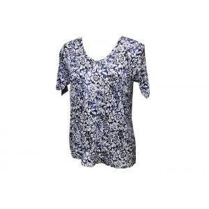 China Round Neck 100% Lien Short Sleeve Knit Tops For Women Spring / Summer supplier