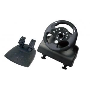 Black / Red Computer PC Game Racing Wheel With Foot Pedal CE / ROHS